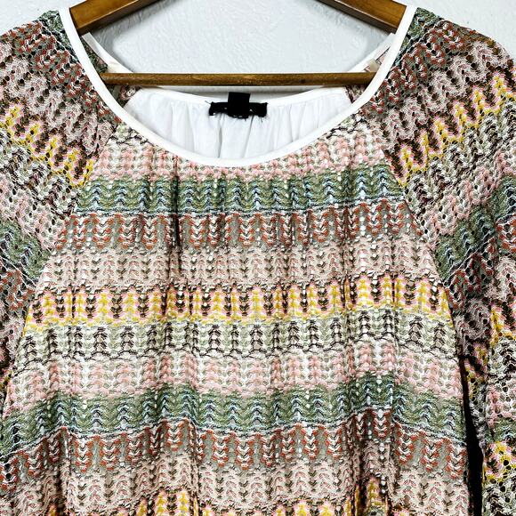 Tacera Knit Bell Sleeve Shift Dress Scoop Neck Pink - 2X - Picture 3 of 4